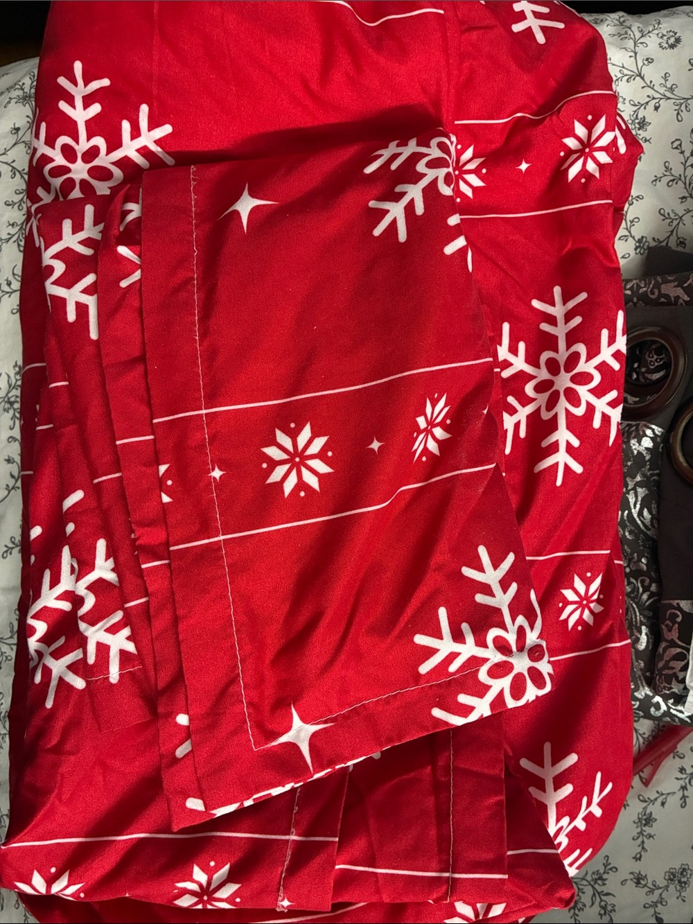 Red Snowflake duvet covers queen size